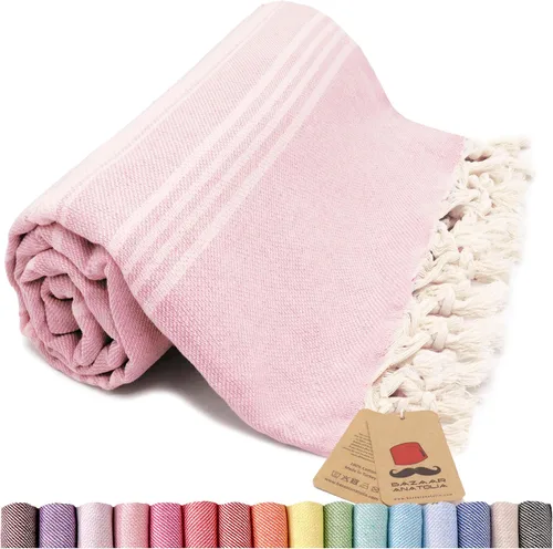 Vista 56 de Toalla de baño turca, 100% algodón, 71 x 39 pulgadas, beige arpa