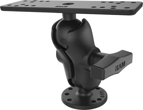 Vista 2 de RAM Mounts Drill-Down Marine - Soporte electrónico RAM-111U con brazo mediano compatible con Garmin, Humminbird, Lowrance y más