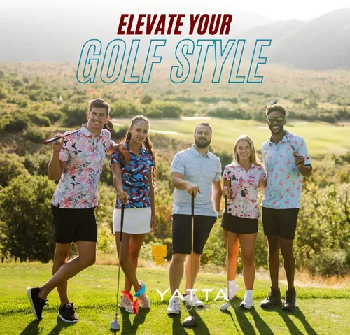 Vista 6 de YATTA GOLF - Camiseta polo de golf de alto rendimiento para hombre