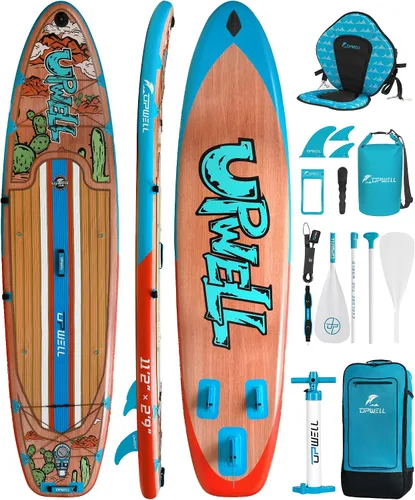 Vista 8 de UPWELL 11’6”/11'2”/11'/10'8”/10'6”/10'2” Inflatable Stand Up Paddle Board with sup Accessories Including Backpack, Repairing Kits, Non-Slip Deck