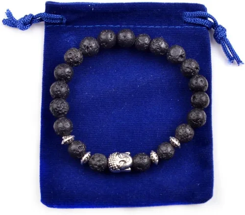 Vista 2 de Joya brazalete con gemas redondas de 8 mm, brazalete para los chacras, regalo de cumpleaños