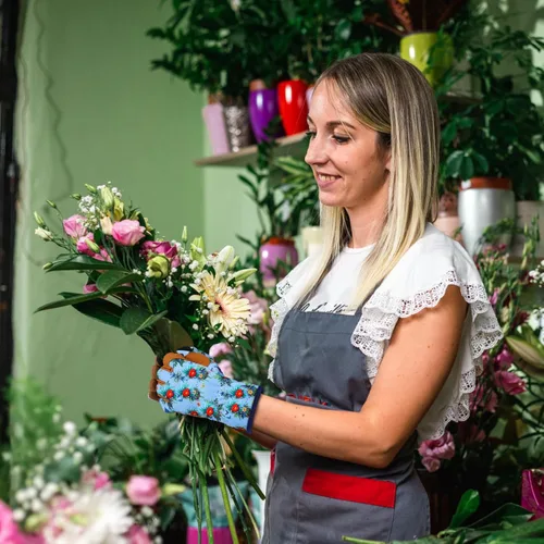 Vista 7 de Guantes de Jardinería de Cuero MERTURN para Mujeres, Guantes de Jardín a Prueba de Espinas, Guantes de Trabajo Compatibles con Pantalla Táctil