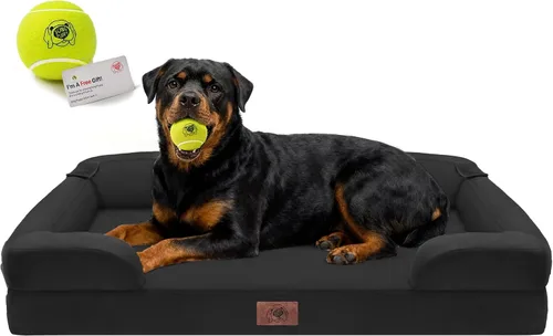Vista 44 de Cama ortopédica impermeable para perros medianos y grandes Beige