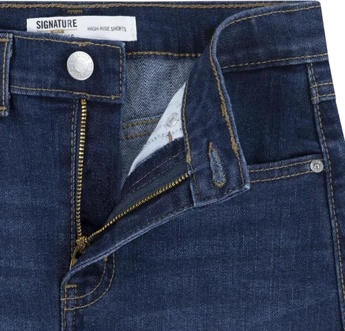 Vista 3 de Levi Strauss Signature Gold Pantalón corto con corte de tiro alto para niña