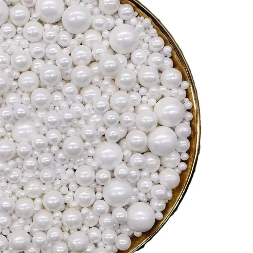 Vista 20 de Gránulos de perlas verdes, chispas para pasteles, chispas de galletas, perlas de azúcar, perlas de caramelo comestibles, 4.59 oz, 4.6 onzas