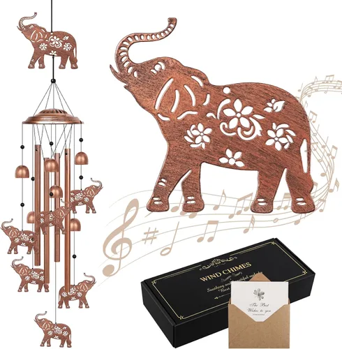 Vista 10 de YHmall Campanillas de viento cardenales para exteriores, regalos cardenales para mujeres, tonos relajantes, campanillas de viento conmemorativas