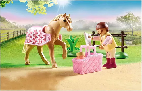 Vista 2 de Playmobil Pony de montar alemán coleccionable