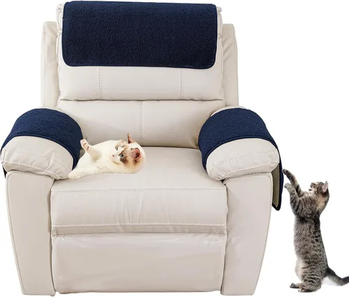 Vista 15 de Funda para reposabrazos de sofá, funda para reposabrazos de silla reclinable, funda de terciopelo de cordero, antideslizante, protector de muebles