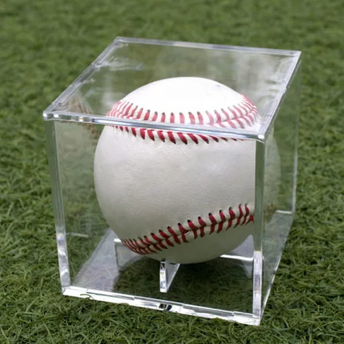 Vista 6 de Paquete de 12 vitrinas acrílicas de béisbol, estuche de béisbol para exhibición, cubo de exhibición de béisbol protegido contra los rayos UV