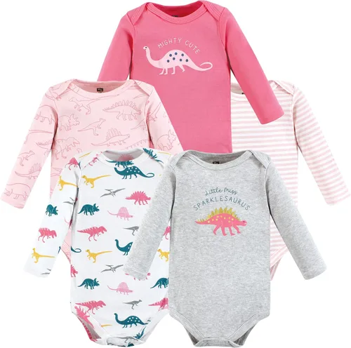 Vista 121 de Hudson Baby baby-boys Cotton Long-sleeve Bodysuits 5-pack