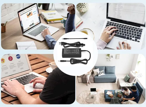 Vista 7 de Cargador para laptop de 65 W compatible con Dell Inspiron 15 14 13 11 16 17 3000 5000 7000 Series 15 3593 3501 3502 3505 5406 5515, Latitude 13 14