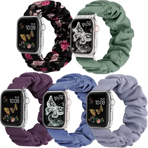 Vista 18 de Recoppa - Correa elástica compatible con Apple Watch de 1.49, 1.61, 1.65, 1.57, 1.73 y 1.77 pulgadas, con bonito estampado, banda elástica