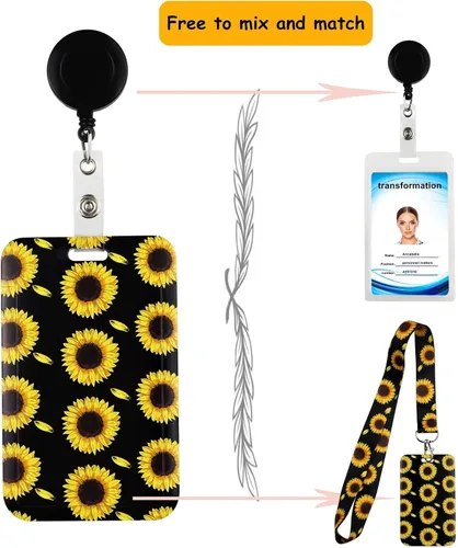 Vista 5 de Soporte para tarjetas de identificación, carrete retráctil resistente, llavero, carretes de soporte para tarjetas de identificación, portatarjetas