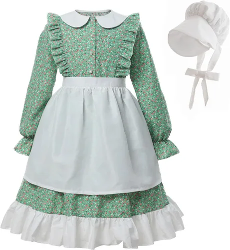 Vista 17 de Nuoqi - Vestidos de pionera para niñas, disfraz colonial