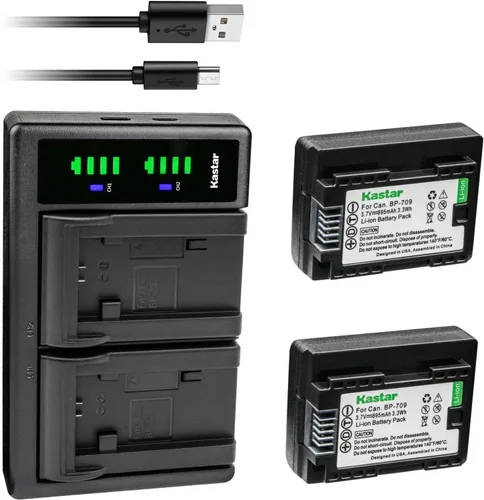 Vista 5 de Kastar BP-709 LTD2 Cargador de batería USB compatible con Canon LEGRIA HF M406 HFM406, LEGRIA HF M506 HFM506, LEGRIA HF M606 HFM606, LEGRIA HF M706