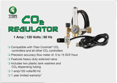 Vista 5 de Titan Controls Regulador de CO₂: compatible con controladores de CO₂ Titan Controls y otros controladores de CO₂, para jardines