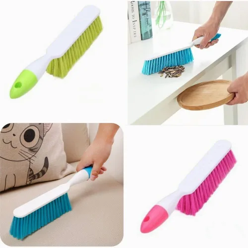 Vista 7 de Sábanas de cerdas suaves con cepillo de limpieza de barrido con mano larga, desplumador para quitar el pelo de desechos, escritorio, edredón