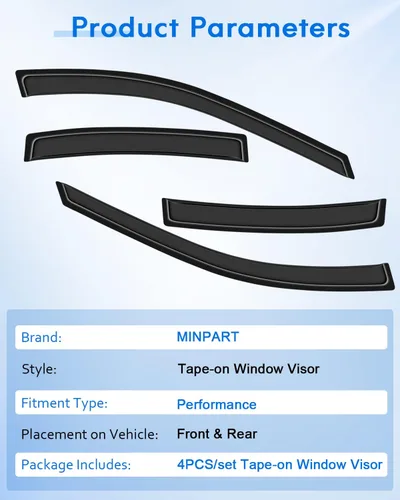 Vista 7 de Deflector de ventana lateral, viseras de humo oscuro, protectores de lluvia, juego de 4 piezas para 2004-2008 para Acura para TL