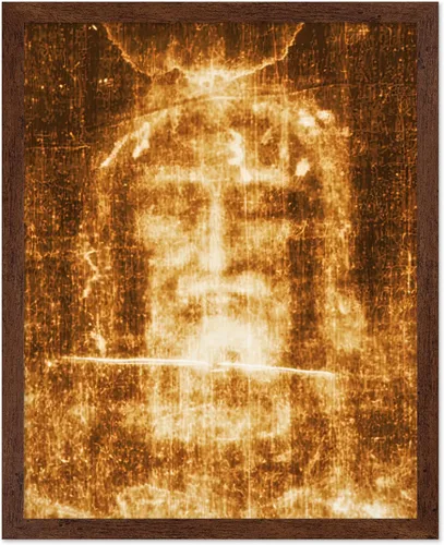 Vista 121 de Poster Master Póster de retrato vintage, impresión cristiana retro, regalo para religiosos, amigos, cara de Jesucristo, sudario de Turín, Biblia