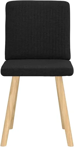 Vista 4 de Modern Dining Chairs 2-Piece Set Black Fabric Upholstered Kitchen Chairs with Metal Frame and Foam Padding for Dining Room Living Room Farmhouse