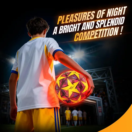 Vista 6 de Light Up Soccer Ball Glow in The Dark Size 3/4/ 5 Indoor&Outdoor Sports Gifts Birthday Ideas for 3-15+ Boys, Girls, Teens with Pre-Installed
