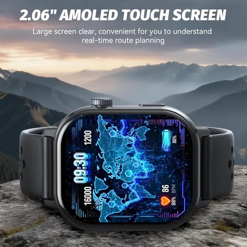 Vista 4 de Reloj inteligente con GPS para hombres, rastreador de actividad física con más de 178 modos deportivos, reloj de fitness con pantalla táctil AMOLED