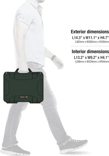 Vista 7 de NANUK Estuche rígido impermeable 910 con inserto de espuma para DJI Mini SE Fly More Kit - Olive, (910-MAVMSE6)