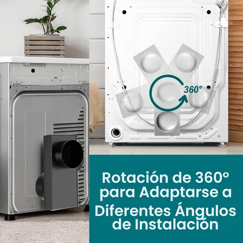 Vista 6 de 84049 Periscope - Ventilación de secadora de acero inoxidable mejorado, ajustable de 0 a 5 pulgadas, conector telescópico de ventilación