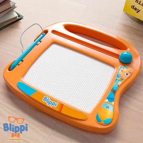 Vista 3 de Lollipop Blippi Pizarra Magnética de Viaje - Una Tableta de Dibujo Portátil para Niños, Completa con Lápiz Magnético y Perilla Borradora, Excelentes