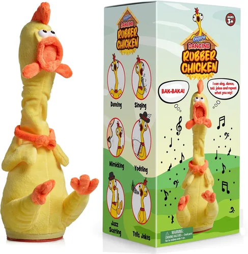 Vista 12 de Gagster Gusano de goma bailarín, juguete interactivo para hablar y cantar, ilumina y repite lo que dices, divertido juguete animatrónico para niños