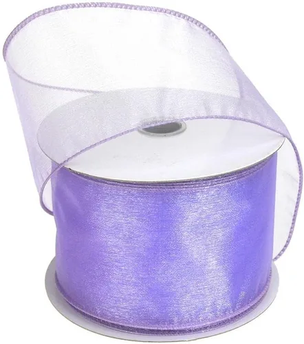 Vista 55 de Homeford Cinta de gasa transparente con borde con alambre, 25 yardas (1-1/2 pulgadas, belleza)