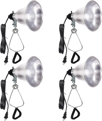 Vista 18 de Simple Deluxe Paquete de 1 lámpara de abrazadera de 10.5 pulgadas, enchufe E26 de 250 vatios (bombilla no incluida), reflector de aluminio y base