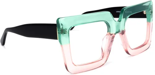 Vista 5 de Zeelool Elegantes gafas cuadradas de gran tamaño con bloqueo de luz azul para mujer, 100% protección UV400, Brandon VFP0306