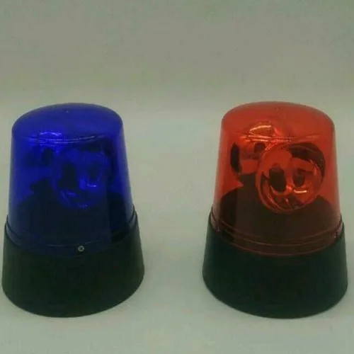 Vista 7 de anso Rotación azul LED policía coche baliza discoteca fiesta DJ lámpara DIY luz de alerta roja (rojo)