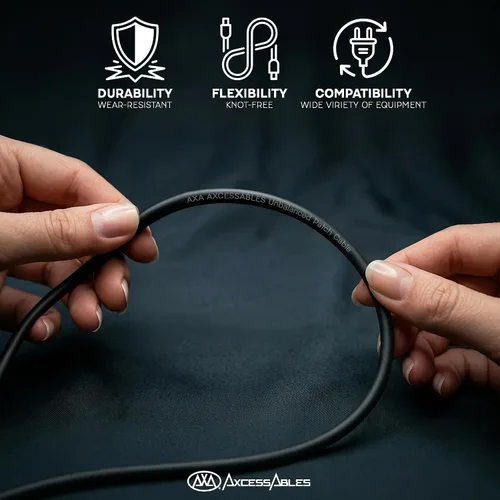 Vista 3 de AxcessAbles - Cables de conexión para guitarra TS de ángulo recto a ángulo recto de 1/4 pulgadas (3 pulgadas, paquete de 6) Cables de instrumentos