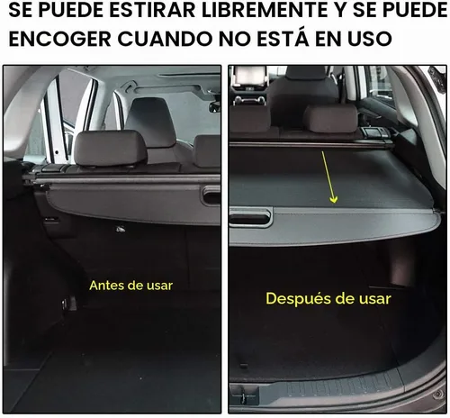 Vista 6 de Powerty Compatible con cubierta de carga Kia NIRO 2017-2022, parasol retráctil trasero para maletero, protector del maletero, cubierta de seguridad