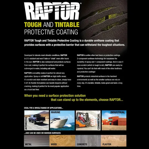 Vista 4 de U-POL Raptor - Kit de revestimiento en aerosol de uretano blanco brillante para caja de camioneta con pistola rociadora gratis, 6 litros