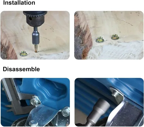 Vista 7 de Utoolmart Broca de cambio rápido de 1/4 de pulgada con vástago hexagonal de 0.512 in, 2 piezas de longitud de 2.559 in, métrica con magnética, 2