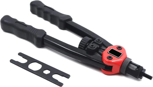 Vista 8 de Remachadora de tuerca manual 12.992 in 13" Kit de pistola de remache Herramienta de ajuste de rosca remachadora NutSert Remachado métrico SAE