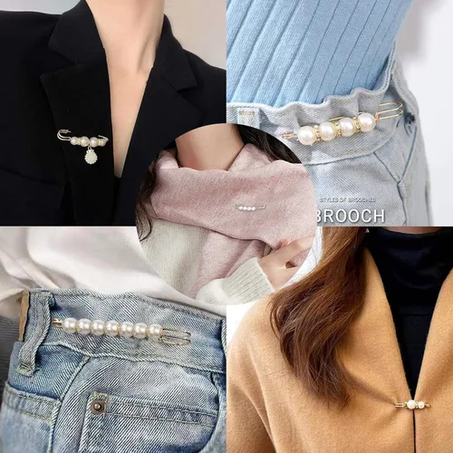 Vista 2 de Broche de perlas de moda, suéter chal perla, elegante y a la moda, mejora tu temperamento, adecuado para una variedad de ocasiones para llevar