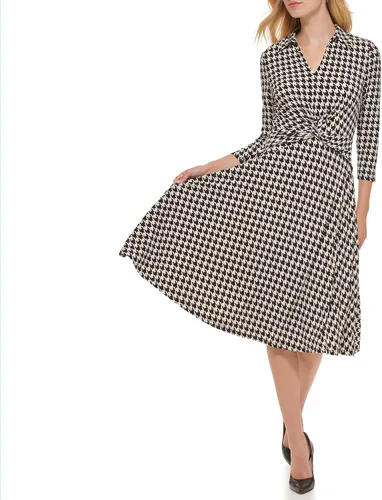 Vista 4 de Tommy Hilfiger Vestido midi ajustado y acampanado para mujer