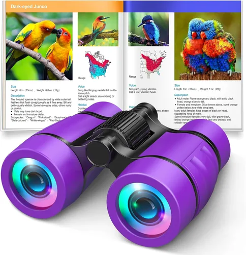 Vista 11 de Juguetes para niños de 3 a 8 años: prismáticos para niños con manual de observación de aves 4 5 6 7 8 años niños niñas regalos de Navidad