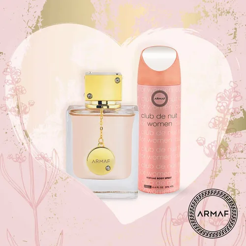 Vista 4 de Set de 2 piezas Armaf Club De Nuit para mujer, (spray de 3.4 onzas de Eau De Parfum + aerosol corporal de perfume de 6.8 onzas)