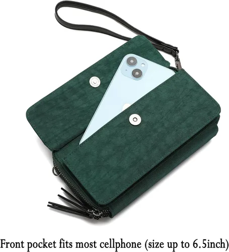 Vista 3 de Bolsos cruzados pequeños con cartera para teléfono y cartera con pulsera