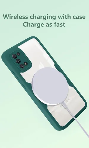 Vista 3 de Funda compatible con Realme 7 Pro, compatible con Realme 7 Pro, protector de pantalla integrado 2 en 1, color verde