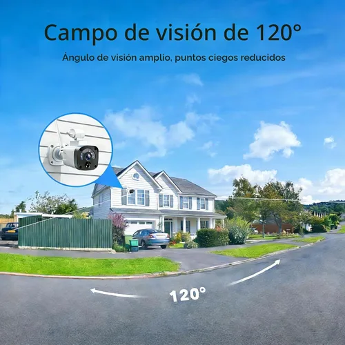 Vista 3 de Camcamp Cámaras de seguridad solares de 4MP WiFi al aire libre inalámbricas