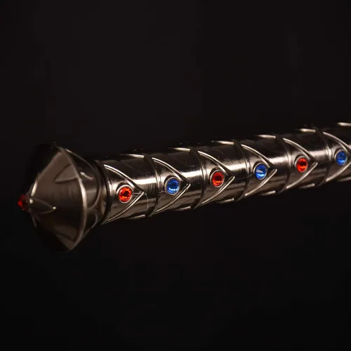 Vista 4 de SV Espada de anime hecha a mano para cosplay, espada mística de tigre-gato, espada mística, espada de presagios, ojo de Thundera/Tygra, varios