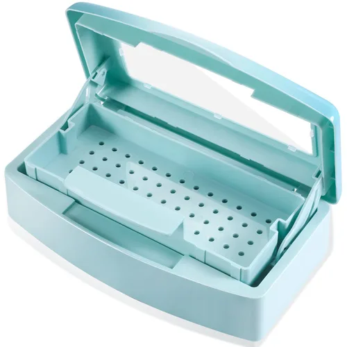 Vista 11 de Machine-Ya Bandeja de esterilización de plástico, caja de esterilización, bandeja esterilizadora de herramientas de arte de uñas, bandeja Negro