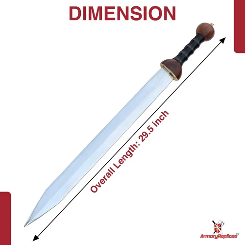 Vista 2 de Armory Replicas Colección de réplicas de espada corta y gladio romano con cuchillas de acero, vainas de cuero y diseños históricos