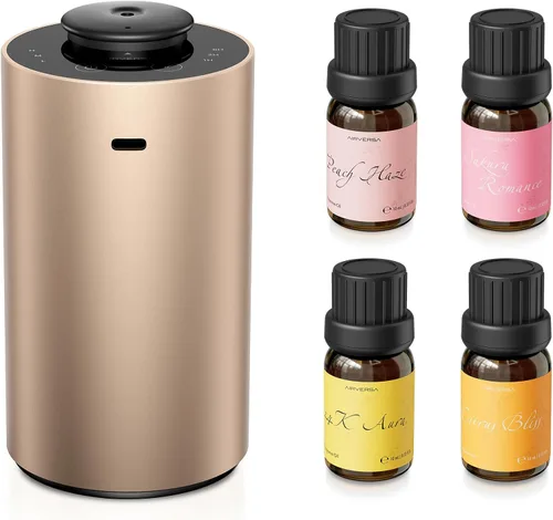 Vista 10 de Airversa - Difusor de aceites esenciales sin agua para aromaterapia en el hogar con 3 configuraciones de temporizador de cuenta regresiva o apagado